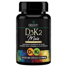 D3K2 Mais Cálcio Magnésio e Zinco- 60 Cápsulas - Bioklein, Bioklein