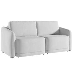 Sofá Cama Casal Para Sala 216cm Polska K04 Veludo Cinza - Mpozenato