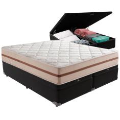 Cama Box Baú e Colchão Classic 26 cm Molas ensacadas King Anjos