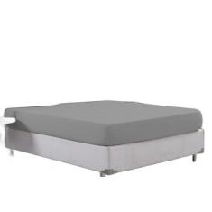 Lençol Com Elástico Casal Padrão 80% Algodão Cinza 3 Peças - Beatriz E