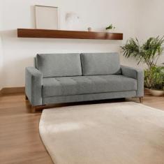 Sofá Living 3 Lugares em Linho Orion - Castellar Móbile