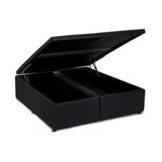Cama Box Baú Universal King Courano Black (193x203x35) - Ortobom