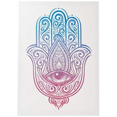 Arte Maníacos Quadro Decorativo em Tela Canvas Hamsa Mão de Fátima - 65x46cm