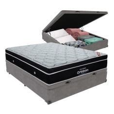 Cama Box Casal Baú Colchão Ortobom Elegant Molas Ensacadas