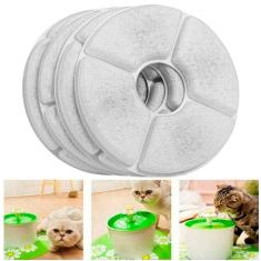 Refil Filtro 4 Unidades Carvao Ativado Gato Cao Pet Cachorro Petshop Bebedouro Agua Limpa Potavel