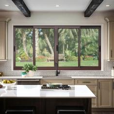 Janela Elite 4 Folhas Moveis 120 X 240 Vidro Liso Corten