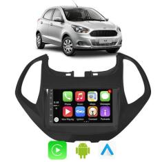 Kit Multimidia Android Auto Carplay Ford Ka 2015 2016 2017 7" Voz Goog