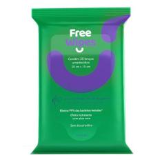Lenço Umedecido Free Wipes Antisséptico com 20 Unidades - FreeWipes