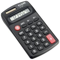 Calculadora de Bolso Elgin CB1483 8 Dígitos, 4 Operações e Memória Sol