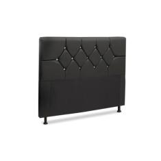 Cabeceira Para Cama Box Casal 140 cm França material sintético Preto -