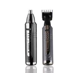 Maquina Barbear Kemei Nariz Sobrancelha Cabelo Recarregável Bivolt Pro