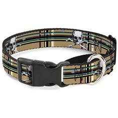 Buckle-Down Coleira para cães martingale - Crânios moicanos - SEM estrela