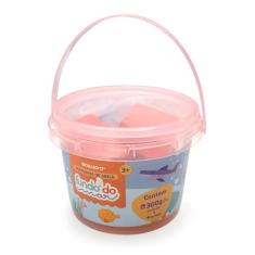 MASSINHA DE AREIA FUNDO DO MAR BALDE C/ 300G DE AREIA + 4 ACESSÓRIOS - CAIXA C/ 6 BALDES - LEO&LEO