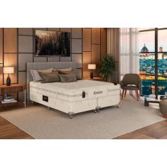 Cama Box + Colchão Castor King Kingdom Aloe Vera Double Face Pocket 18