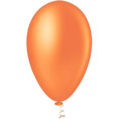 Balão 7, Riberball, Liso, Laranja, Pic Pic, Pacote com 50