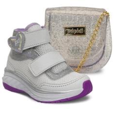 Kit Bolsa E Tenis Cano Alto Escolar Infantil Feminino K18-Feminino