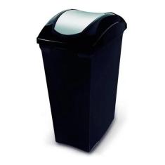 Lixeira Plástica Basculante Preta Sanremo 40L