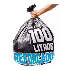 Saco De Lixo 100 Litros 100 Un Preto Reforçado Oferta