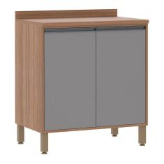 Balcão de Cozinha com Tampo 80 cm 2 Portas de abrir 1 Prateleira Isa Luciane Móveis