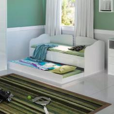 Bicama Solteiro 2 Gavetas CM-08 Ditália Móveis Branco