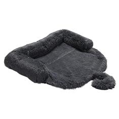 Cama de cachorro, cobertor macio de pelúcia para cães e gatos, cama lavável para animais de estimação com suporte antiderrapante, almofada de pelúcia ultramacia ideal para sofá-cama chão Belly