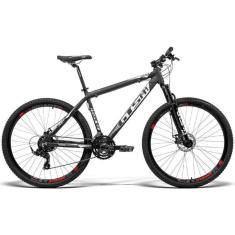 Bicicleta Gts aro 29  freio a disco Kit Shimano 21 marchas Catraca Mega Range e Amortecedor | GTSM1-Unissex