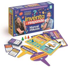 Inventa ou Responde Manual do Mundo Jogo De Perguntas Tabuleiro De Cartas Didático