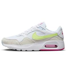 Nike Tênis feminino Air Max SC (FQ8886-100, branco/limão claro/Fireberry), Branco/limão claro/Fireberry, 36