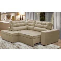 Sofá de Canto Retrátil e Reclinável com Molas LE 2,50x2,00m Viviane Su