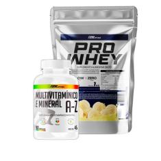 Whey Protein Refil 1Kg + Multivitamínico e Mineral A-Z 90 Cápsulas - P