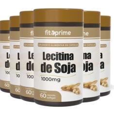 Kit 6 Lecitina de Soja 1000mg 60 Cápsulas Fitoprime