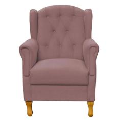 Poltrona Decorativa Para Sala De Estar Yara P02 Suede - Lyam Decor Rosê
