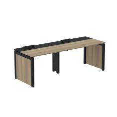 Mesa De Plataforma Simples Para 2 Pessoas Corporativa 150x792/2p Pscpp150/792/2p Noce Naturalle/preto