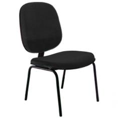 Cadeira Diretor Fixa Para Escritório Linha Uno Preto