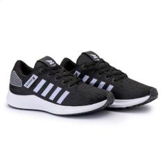 Tenis Preto Masculino Feminino Leve Macio Confortável Caminhada Corrid