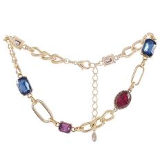 Colar Choker Armazem Rr Bijoux Corrente Cristais Coloridos