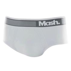 Cueca Slip Anatômica Sem Costura Mash 713.02 Microfibra, Branco, G