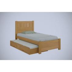 Cama Solteiro com Cama Auxiliar - Primícia Plus-Cinamomo - Móveis D'Do