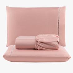 Jogo de Lençol Peletizado 400 Fios Casal 3 Peças - Casa - Hotel - Pous