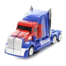 Caminhão Transformers Optimus Prime Pilha Vira Robô Som Luz