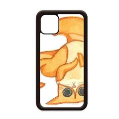Miaoji Capa aquarela com pintura de gato laranja para iPhone 12 Pro Max para Apple Mini Mobile Case