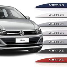 Friso Lateral Volkswagen Virtus Com Nome Alto Relevo Cromado 2018 19
