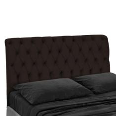 Cabeceira Cama Box Casal 140 Cm Potenza Suede Marrom - Sheep Estofados