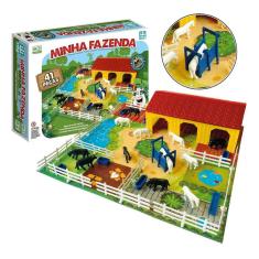 Brinquedo Infantil Jogo De Tabuleiro Minha Fazenda 41 Peças