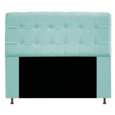 Cabeceira Mel 195 Cm King Size Com Botonê Suede Azul Tiffany