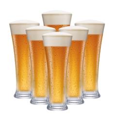 Jogo de Copos de Cristal para Cerveja Blanc G 650ml 6 Pcs - Ruvolo