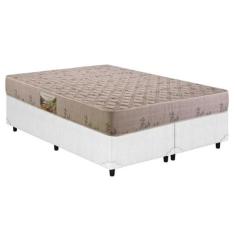 Cama Box Queen: Colchão Espuma D33 Herval Cannes + Base CRC Courano Cl