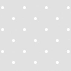 Papel De Parede Cinza E Bolinhas Brancas Poa Autocolante - LRP