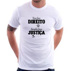 Camiseta Hoje faço direito, amanhã farei justiça - Foca na Moda, Branc