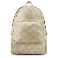 Mochila Dobrável Para Viagem Estampa Listrada Jacki Design Creme